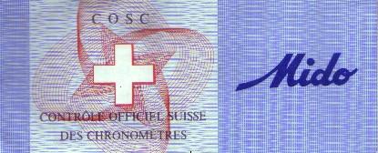 Mido COSC Certificate